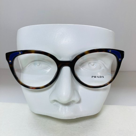 Prada Oval Brown Tortoise Gold Eyeglasses Glasses Frames NWOT - Picture 9 of 12